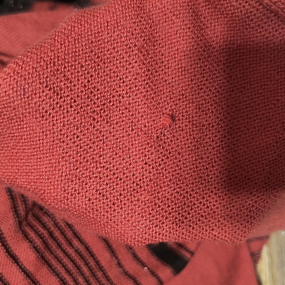 Antonio Melani asymmetrical striped cardigan, size small, burn orange and brown - Picture 6 of 6